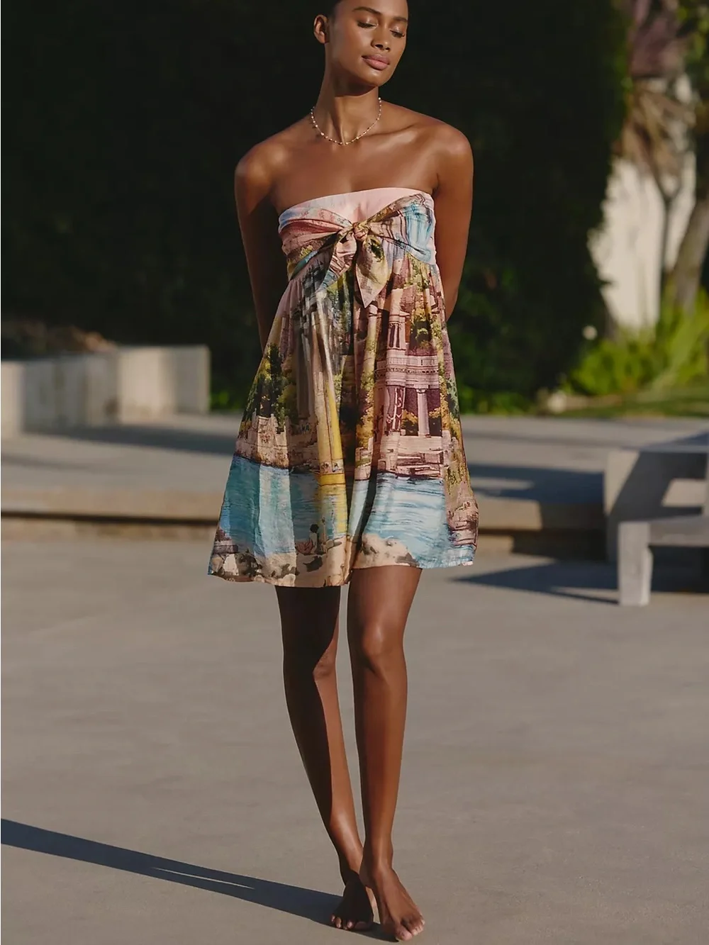 Celandine Strapless Bow-Front Mini Dress - Picture 1 of 4